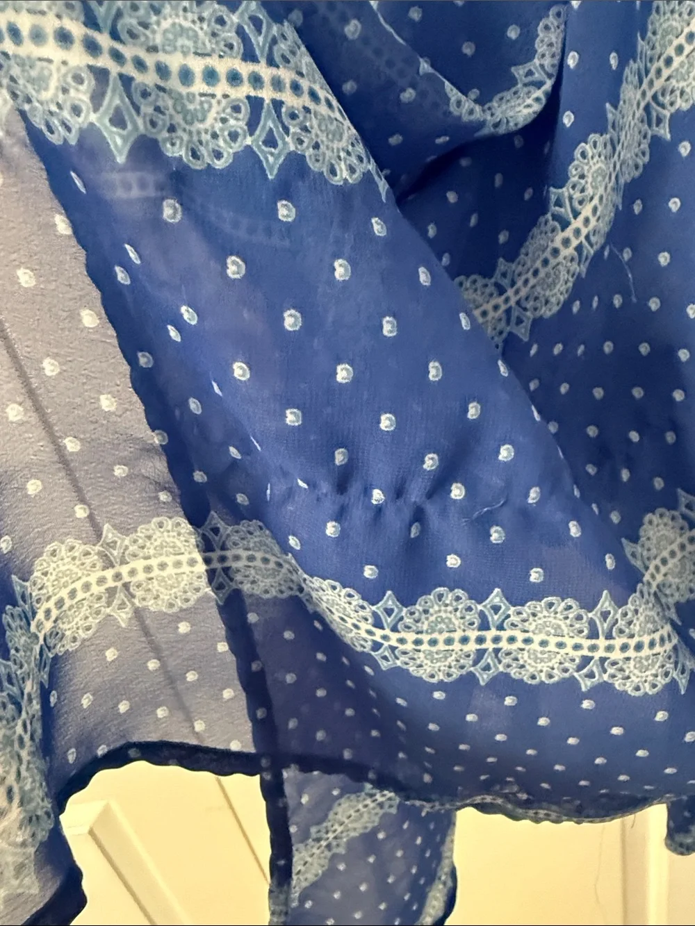 The Children's Place Blue Paisley-Print Handkerchief-Hem Sundress